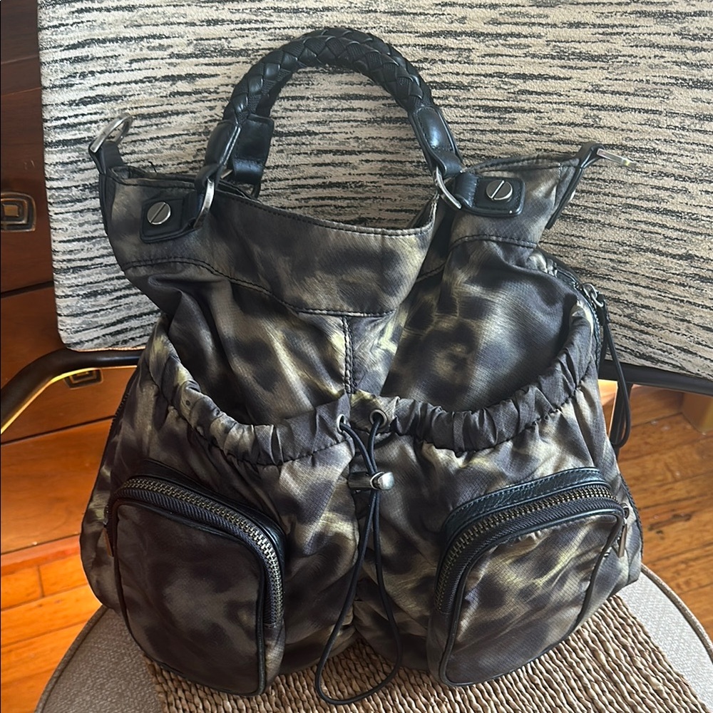 L.A.M.B. Leopard Freestyle Brandwell Large Crossbody (no strap included)
